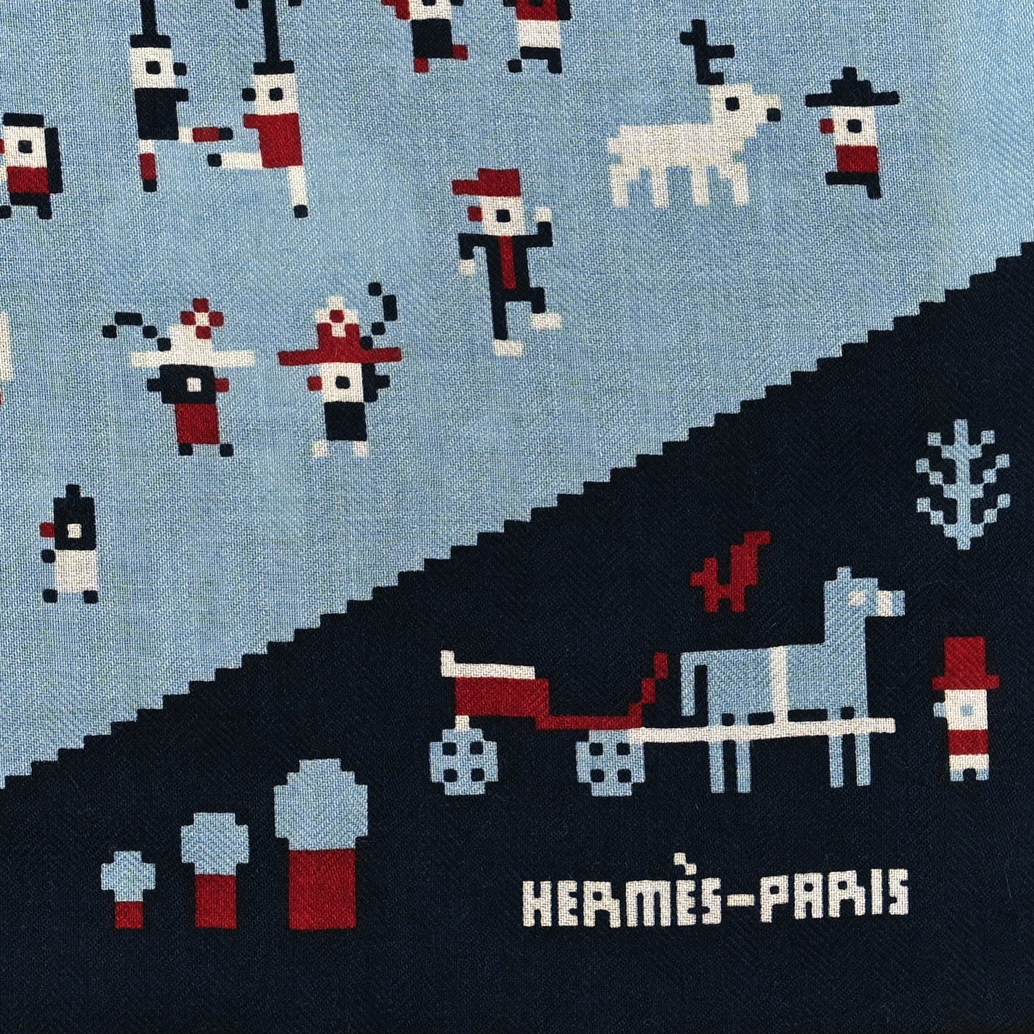 Hermes Cashmere Silk Madison Party Scarf 100 2 of 4