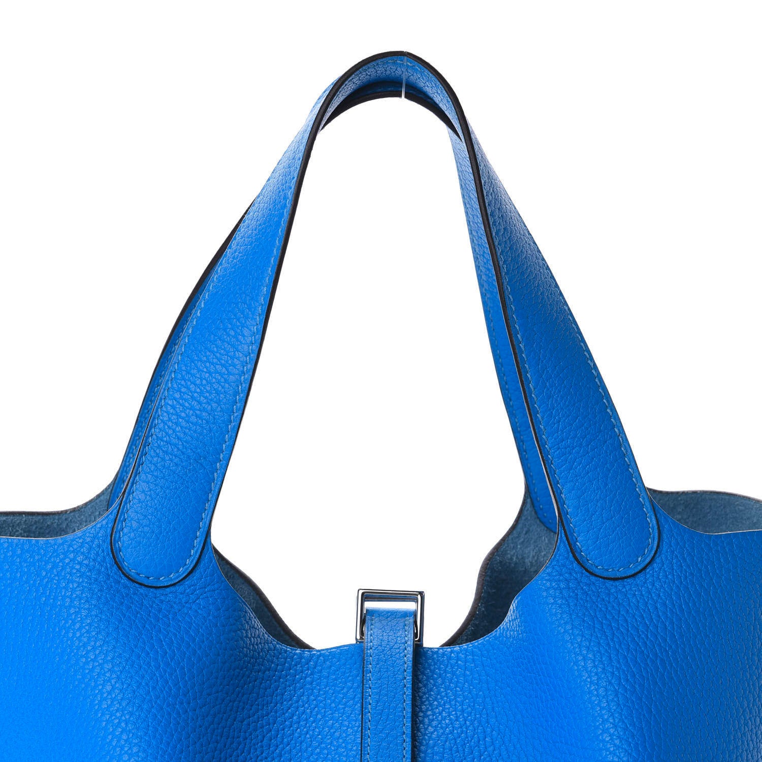 Hermes Taurillon Clemence Picotin Lock 22 MM Bleu Hydra 10 of 10