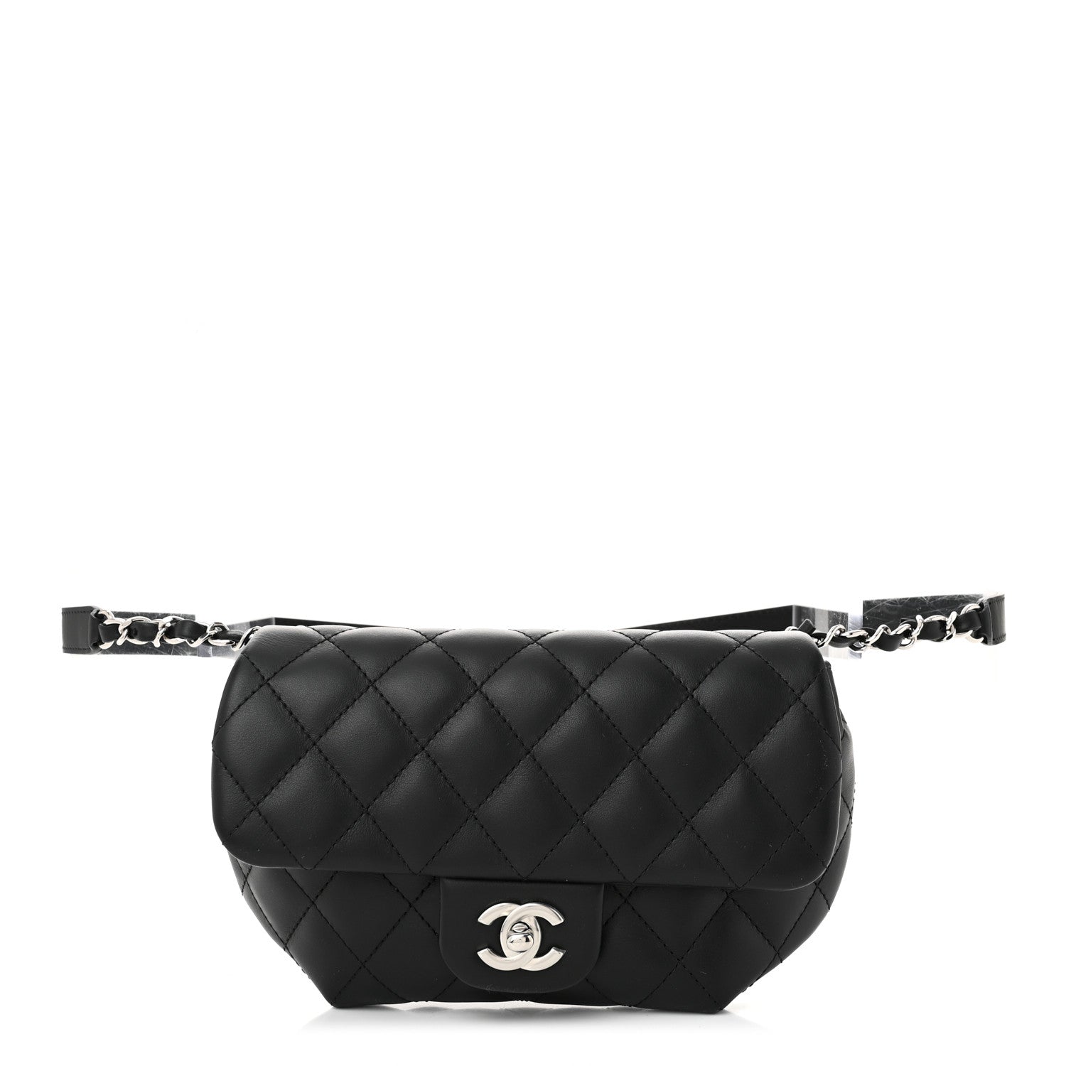 Chanel Calfskin Quilted CC Uniform Flap Belt Bag Black 1 of 11