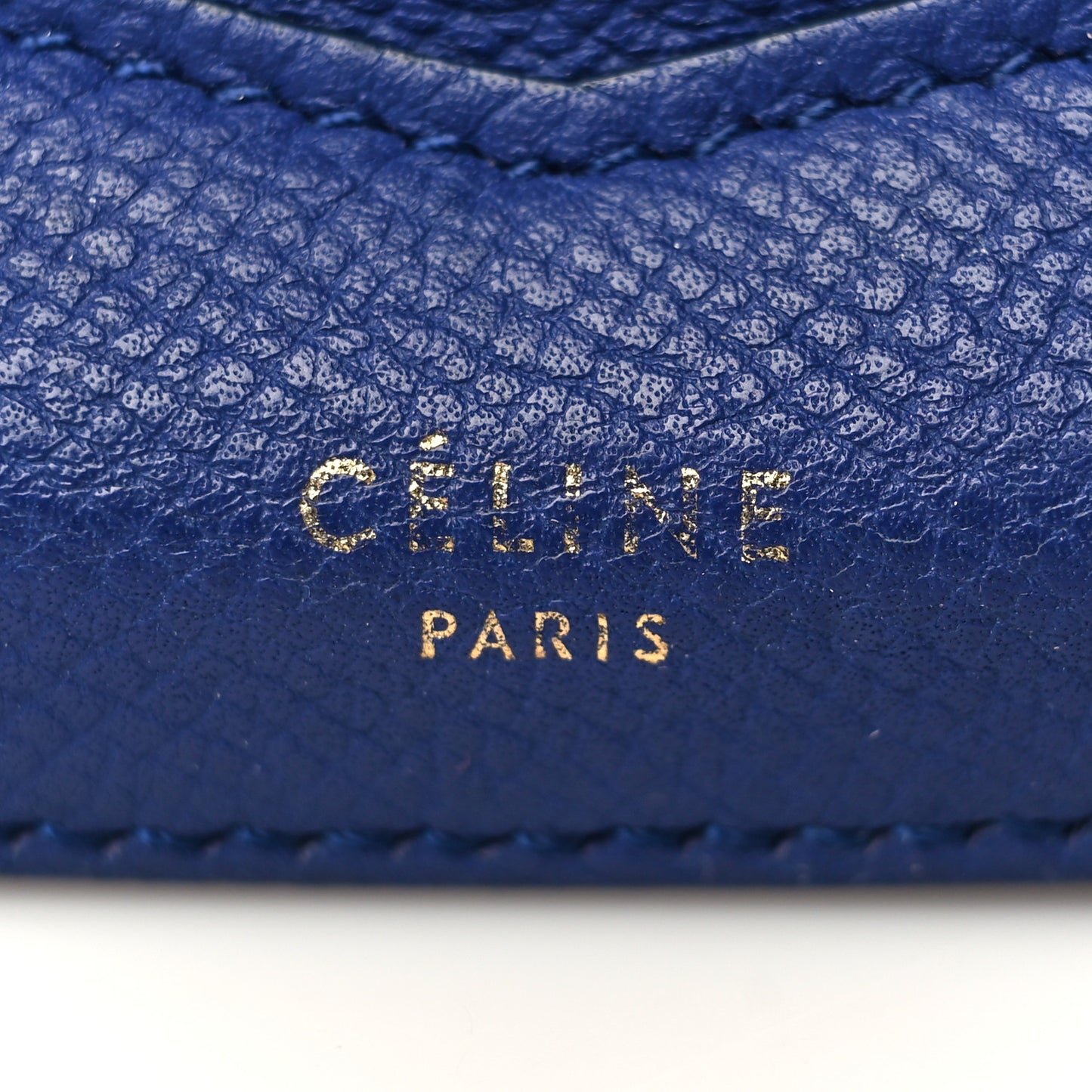 Grained Calfskin Medium Trotteur Indigo