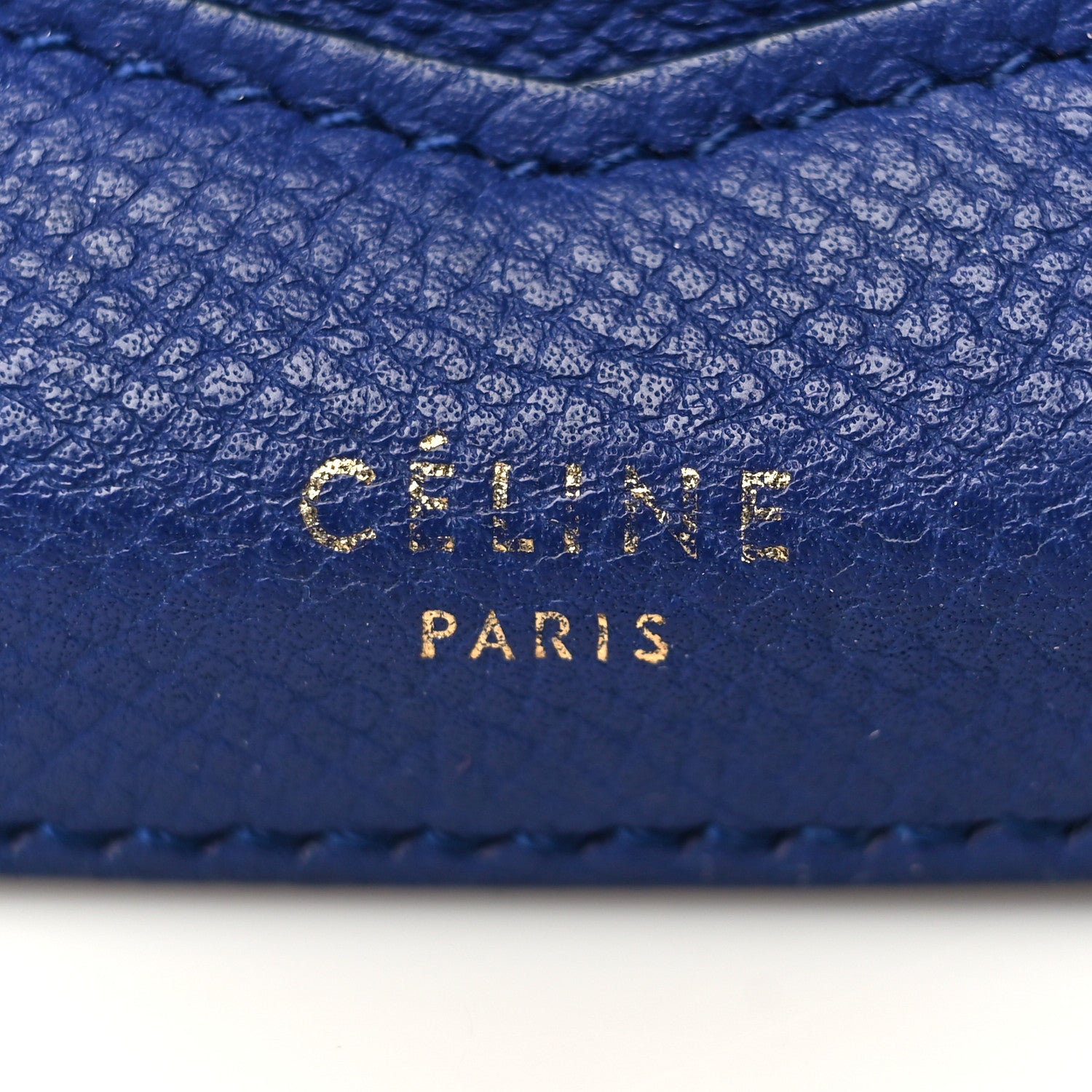 Celine Grained Calfskin Medium Trotteur Indigo 6 of 12