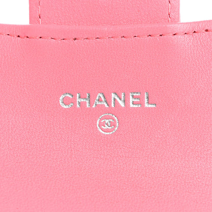 Chanel Lambskin Quilted Flap Card Holder Wallet Pink 6 of 16