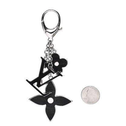 Louis Vuitton Fleur d'Epi Bag Charm Black 2 of 4