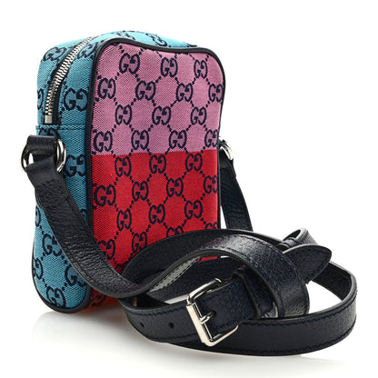Gucci Monogram Multicolor Mini Retro Interlocking G Messenger Blue Rainbow Light Blue 3 of 10
