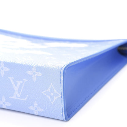 Louis Vuitton Monogram Clouds Pochette Voyage MM A4 Blue 7 of 9
