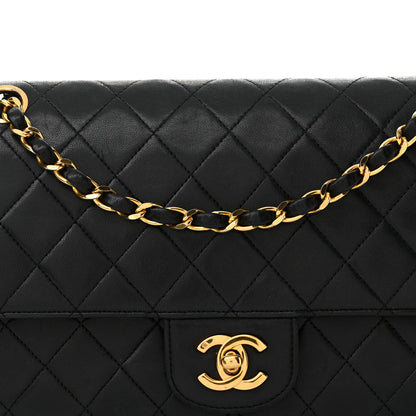 Chanel Lambskin Quilted Medium Double Flap Black 8 of 23