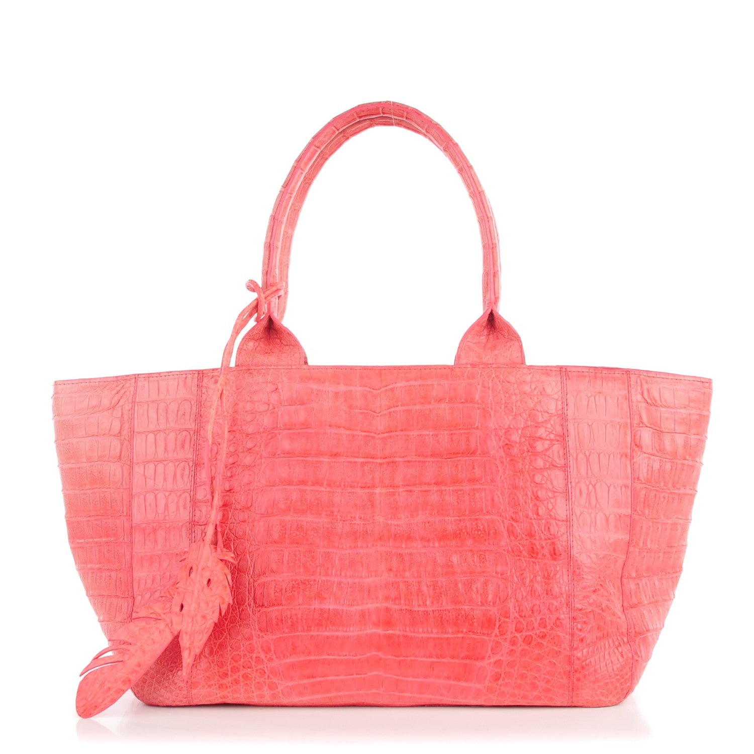Nancy Gonzalez Crocodile East West Leaf Tote Pink 1 of 7