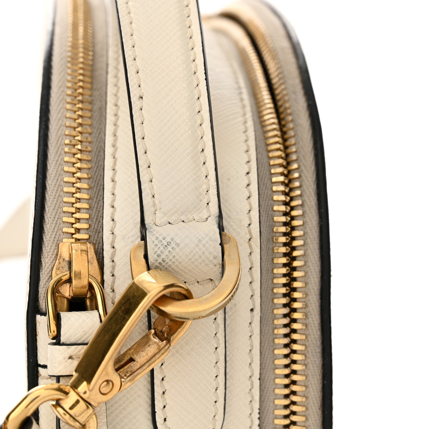 Saffiano Lux Odette Crossbody White