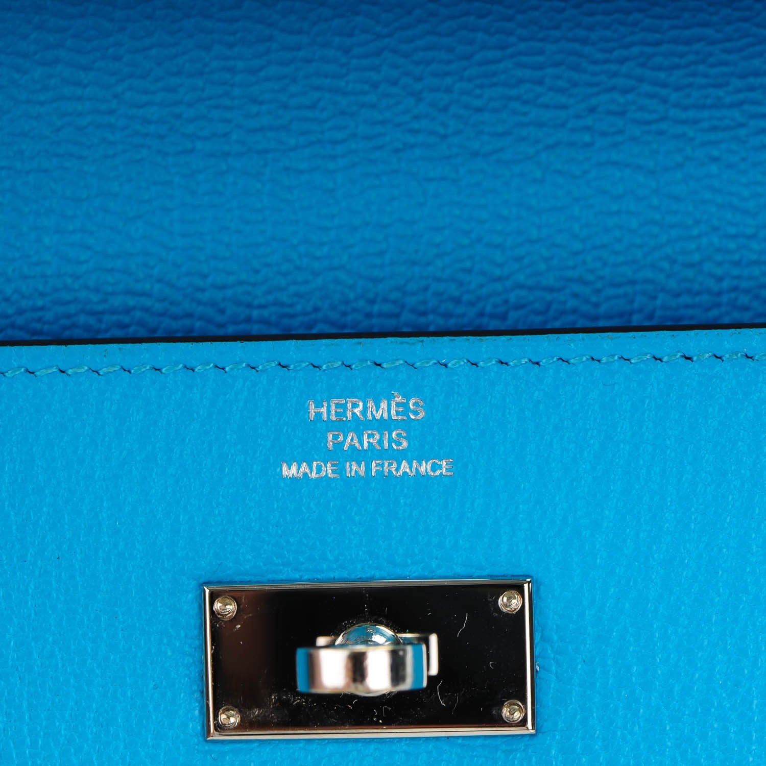 Hermes Chevre Mysore Kelly Longue Wallet Bleu Azteque 8 of 10