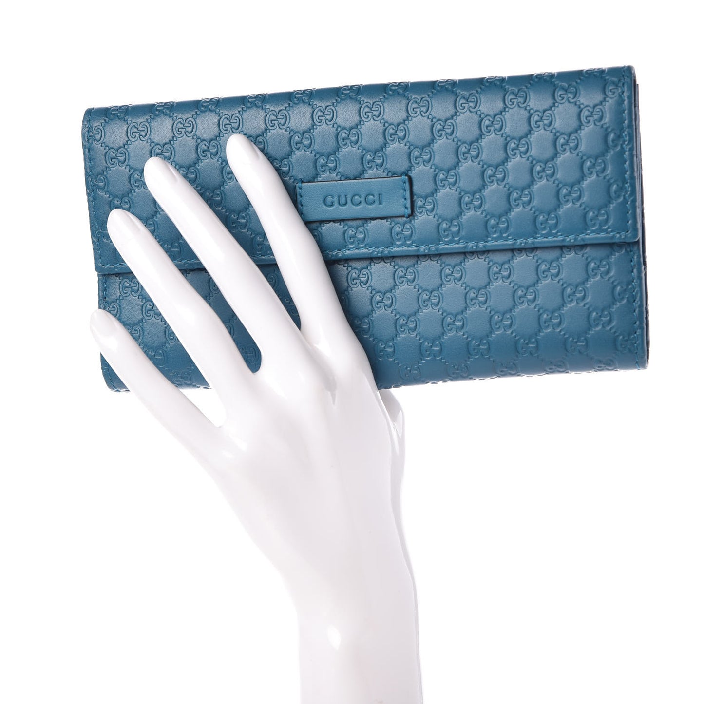 Microguccissima Continental Flap Wallet Deep Cobalt
