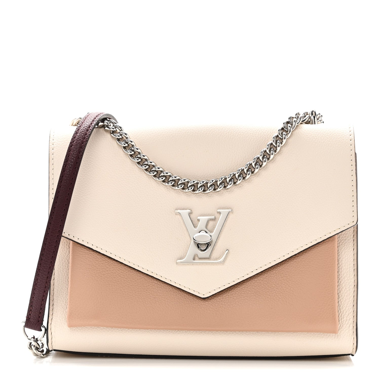 Louis Vuitton Soft Calfskin My Lockme Chain Bag BB Rose Silk Quartz Calla 1 of 10