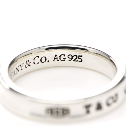 Tiffany Sterling Silver Narrow 1837 Band Ring 53 6.25 5 of 6