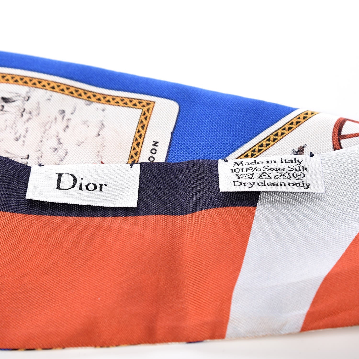 Christian Dior Silk ABCDior T Mitzah Scarf Blue 3 of 7