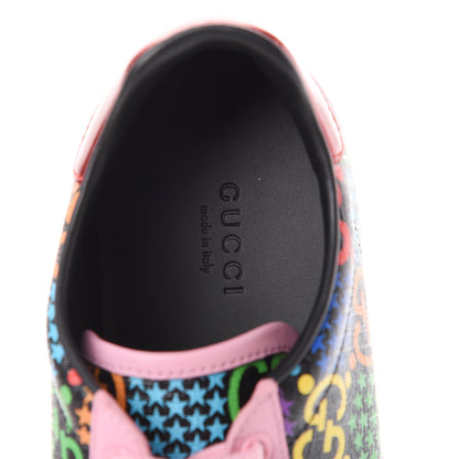 Gucci GG Supreme Monogram Psychedelic Womens Ace Sneakers 37 Black Multicolor Sugar Pink 7 of 8