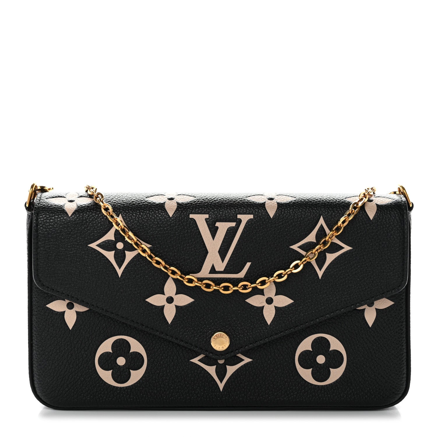 Louis Vuitton Empreinte Monogram Giant Felicie Pochette Black Beige 1 of 12