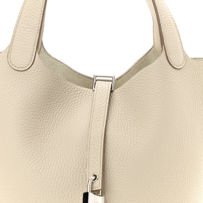 Hermes Taurillon Clemence Picotin Lock 22 MM Beton 8 of 10