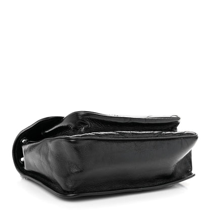 Saint Laurent Crinkled Calfskin Matelasse Monogram Medium Niki Chain Satchel Black 3 of 8