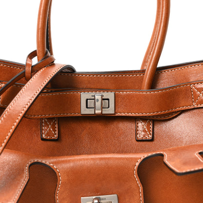 Balenciaga Vegetable Tanned Lambskin Mini Bel Air Carry All Bag Tan Cowboy 7 of 9