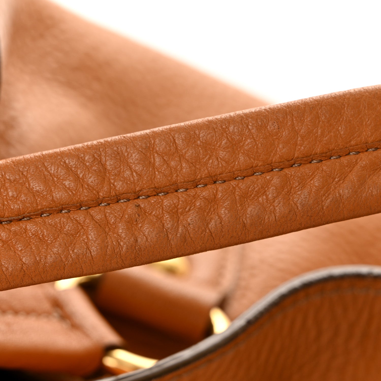 Prada Vitello Daino Side Zip Shopper Tote Caramel 15 of 15