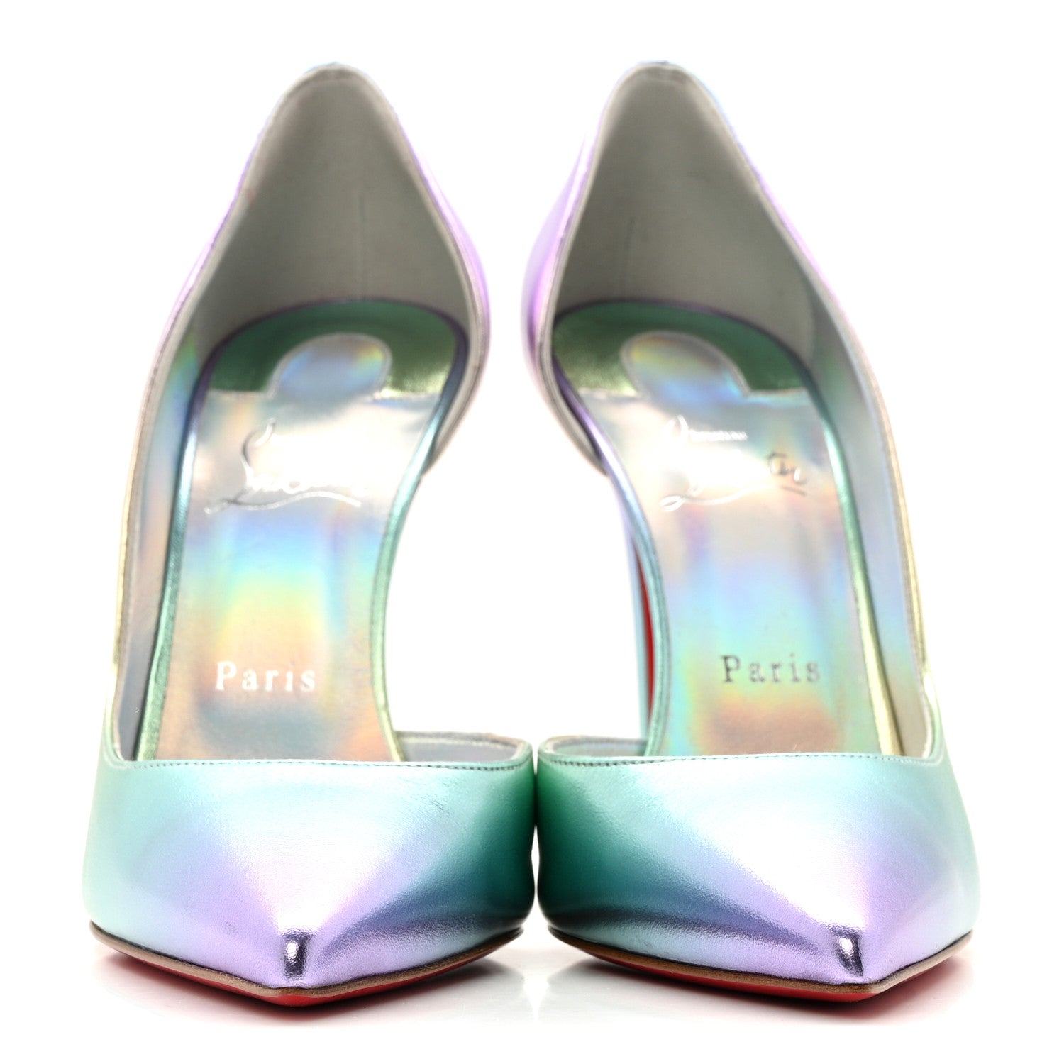 Christian Louboutin Iridescent Nappa Lam Licorne Iriza 100 Pumps 41 Multicolor 3 of 12