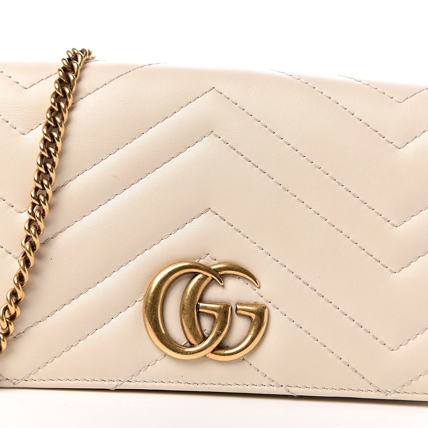 Gucci Calfskin Matelasse GG Marmont Mini Bag White 14 of 14