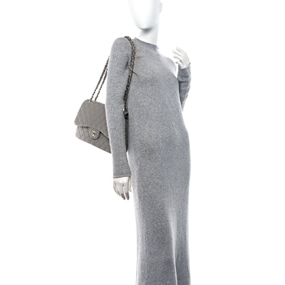 Chanel Lambskin Quilted Jumbo Double Flap Grey 2 of 11