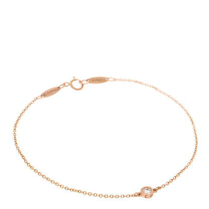 Tiffany 18K Rose Gold Diamond .08ct Elsa Peretti Diamonds by the Yard Bracelet 1 of 4