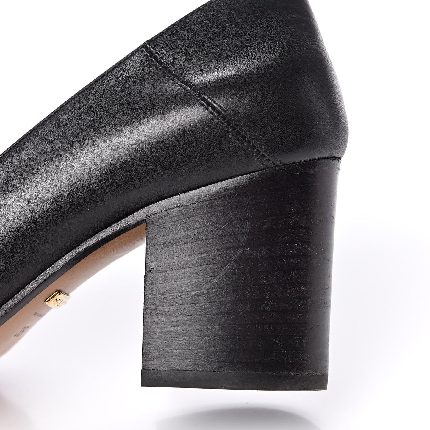 Calfskin Web Peyton Loafer Pumps 35 Black