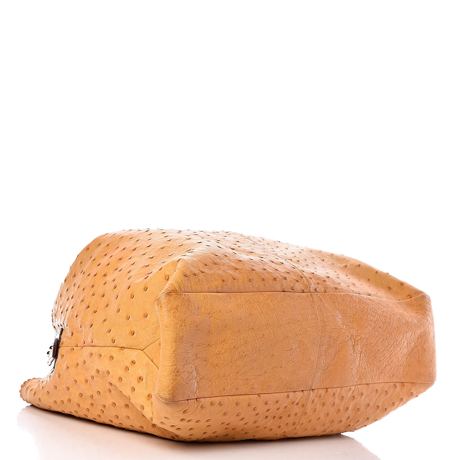 Gucci Ostrich Large Horsebit Chain Hobo Yellow 4 of 14