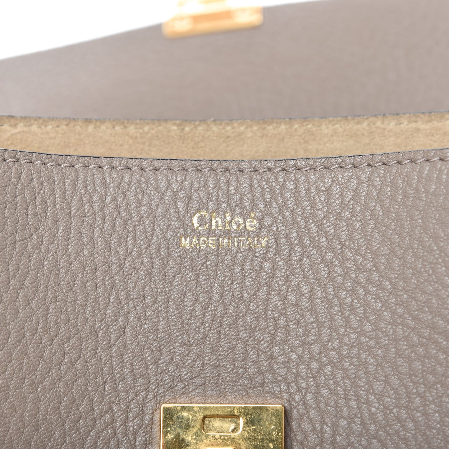 Grained Lambskin Mini Drew Shoulder Bag Motty Grey