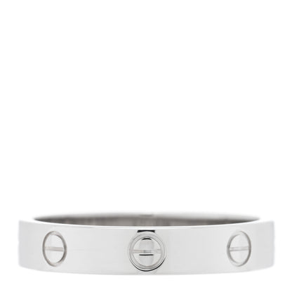 Cartier 18K White Gold 3.5mm LOVE Wedding Band Ring 60 9 3 of 4