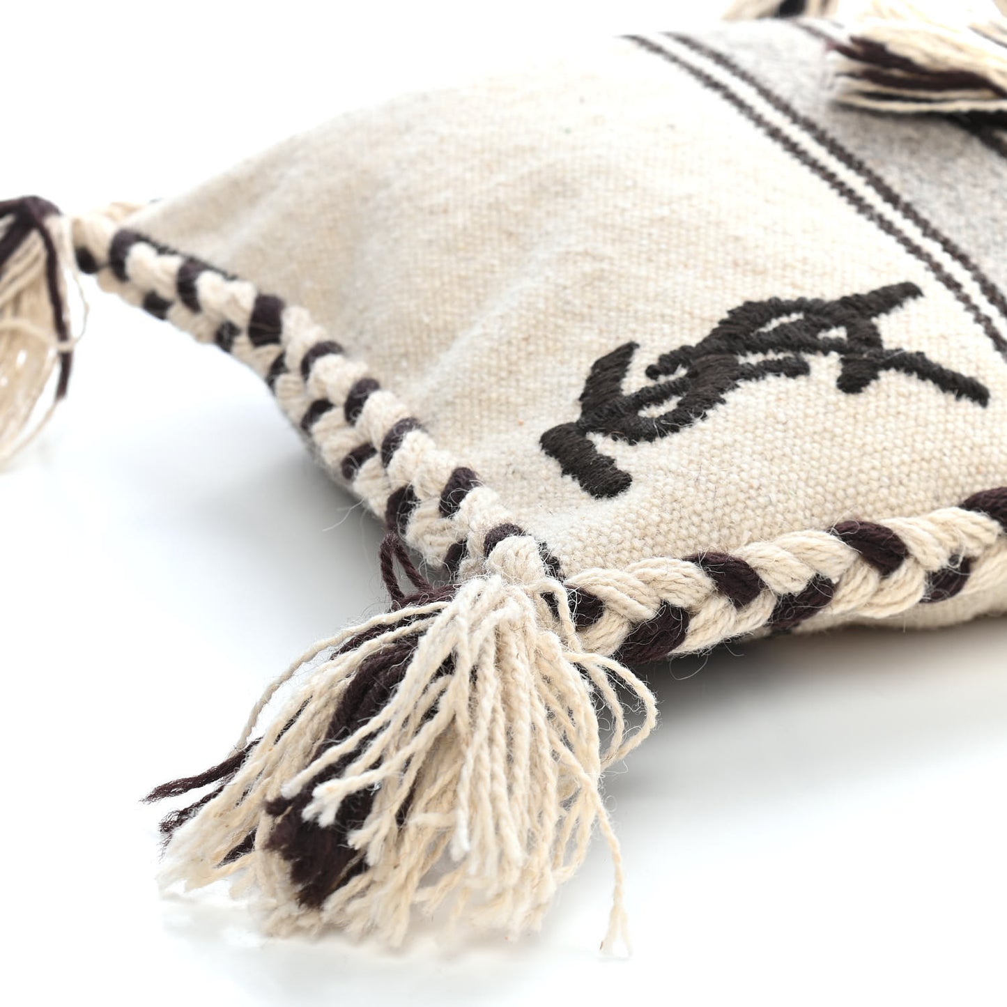 Wool Flat Messenger Beige
