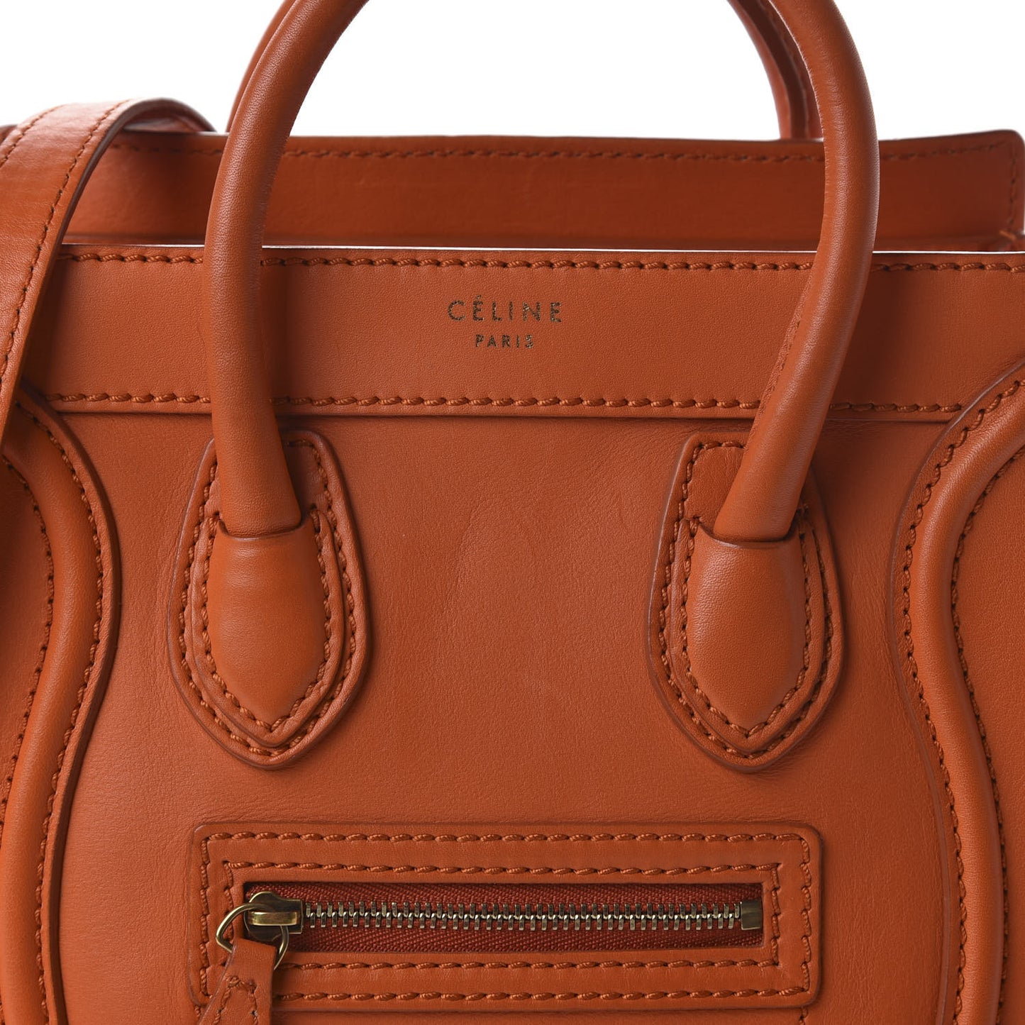Smooth Calfskin Nano Luggage Orange