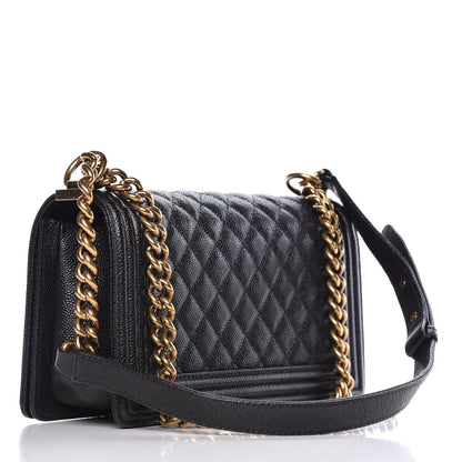 Chanel Caviar Quilted Medium Boy Flap Black 4 of 10