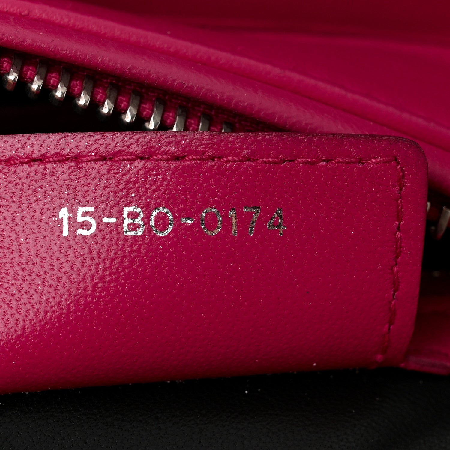 Christian Dior Lambskin Cannage Medium Tri-Color Lady Dior Fuchsia Anemone Black 7 of 10