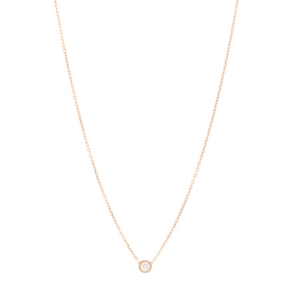 Cartier 18K Pink Gold Diamond LM D'Amour Pendant Necklace 1 of 4