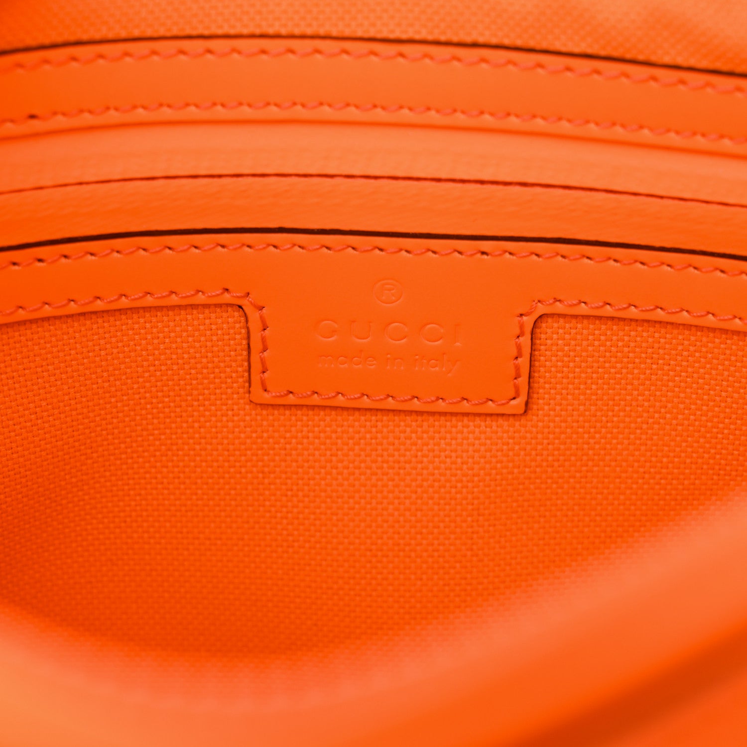 Gucci Rubber Effect Monogram GG Belt Bag New Orange Fluo 6 of 11
