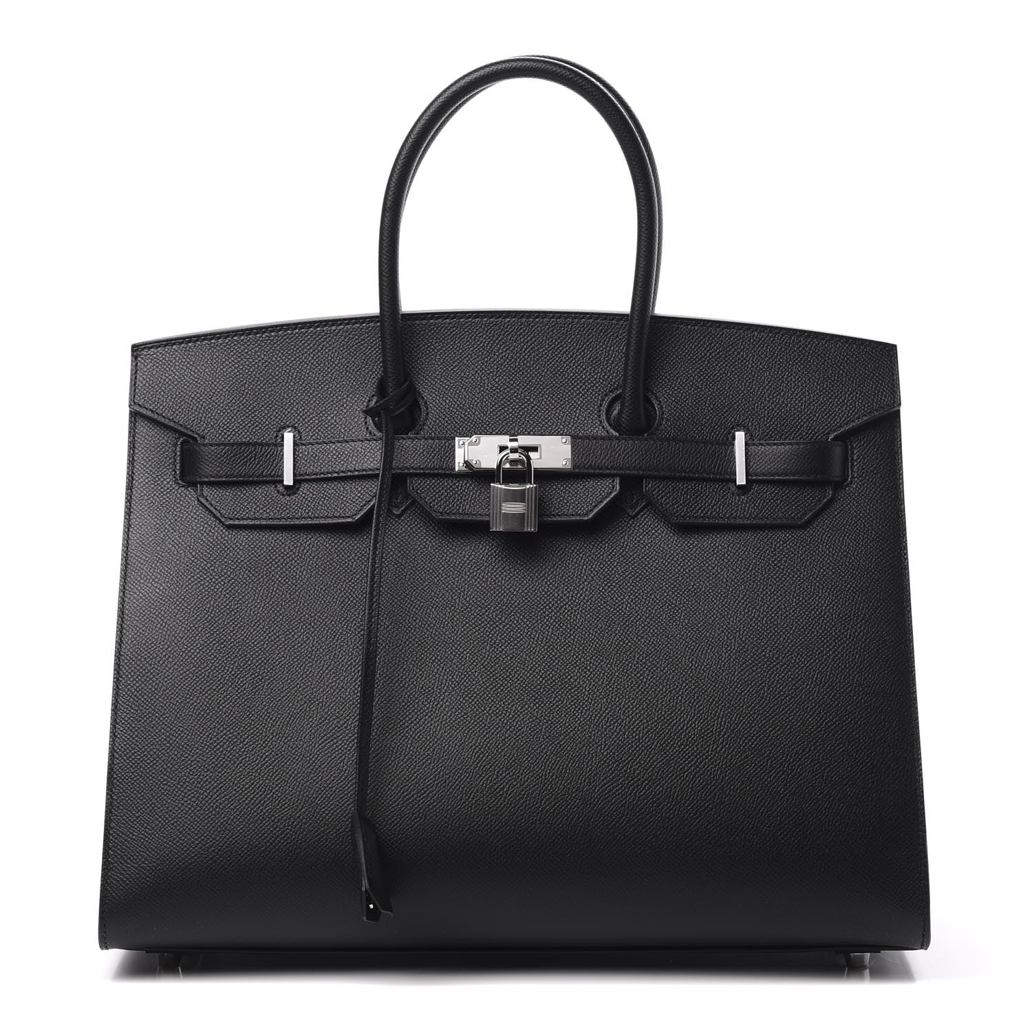 Hermes Madame Calfskin Birkin Sellier 35 Black 1 of 11