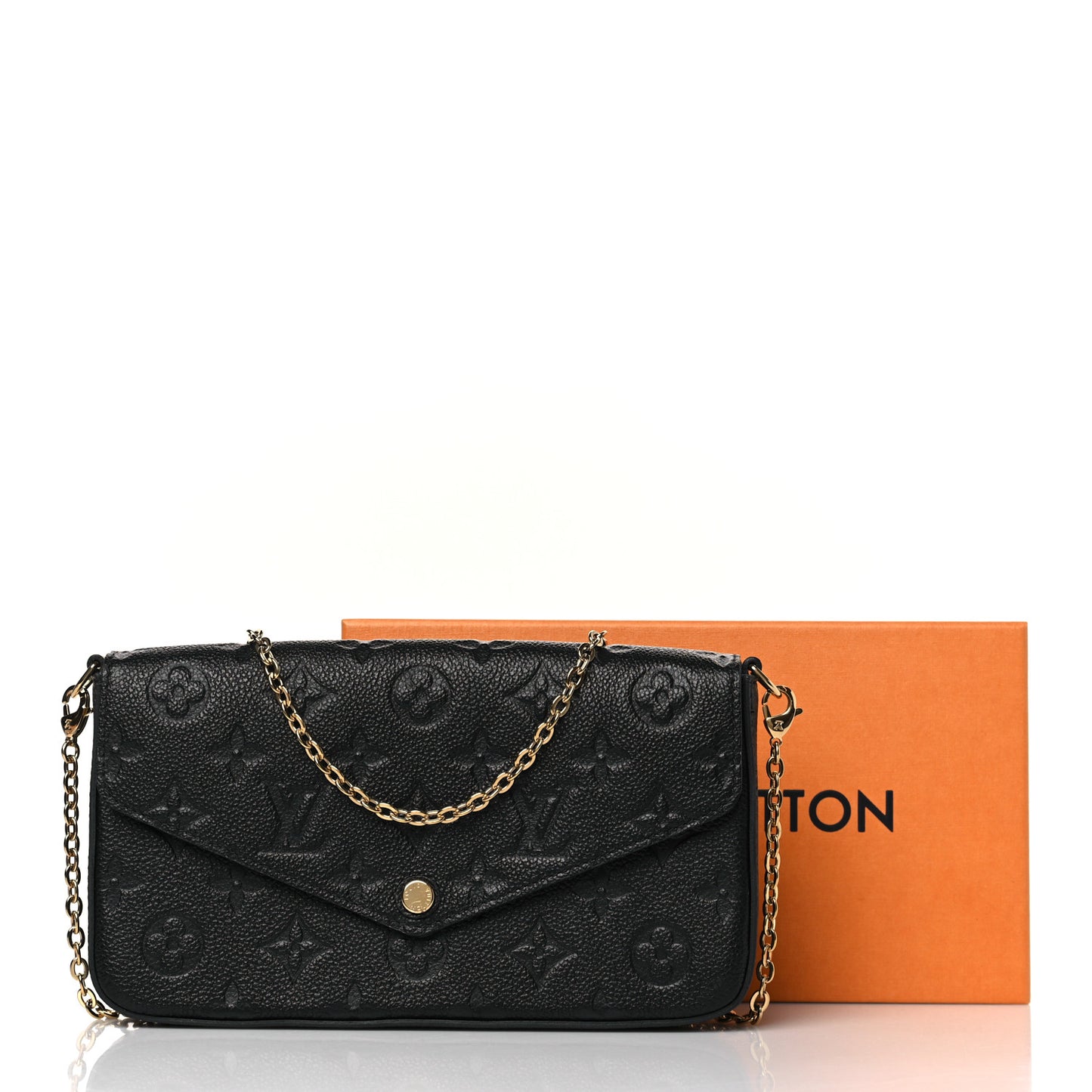 Empreinte Pochette Felicie Chain Wallet Black