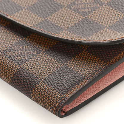 Louis Vuitton Damier Ebene Emilie Wallet Rose Ballerine 8 of 9