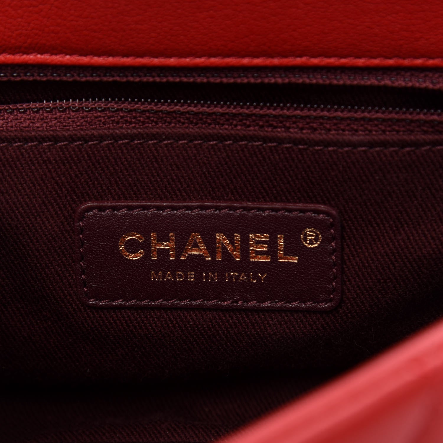 Chanel Shiny Sheepskin Quilted Mini Trapezio Flap Red 6 of 10