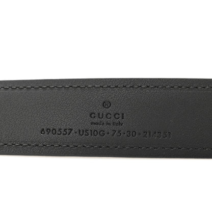 Gucci Ciny Lux Calfskin Blondie 30mm Belt 75 30 Black 5 of 5