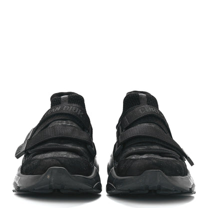 Christian Dior Shiny Oblique Technical Fabric Nylon Womens D-Wander Sneakers 38 Black 2 of 8