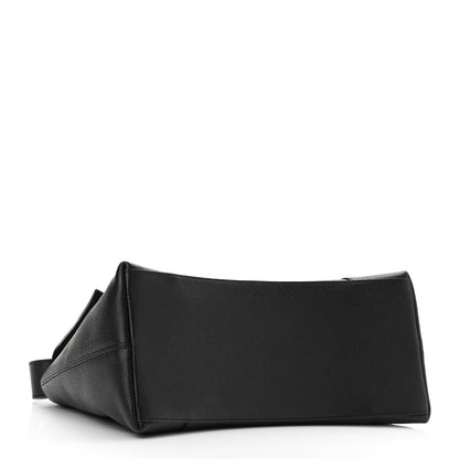 Balenciaga Grained Calfskin Monochrome M Downtown Shoulder Bag Black 4 of 9