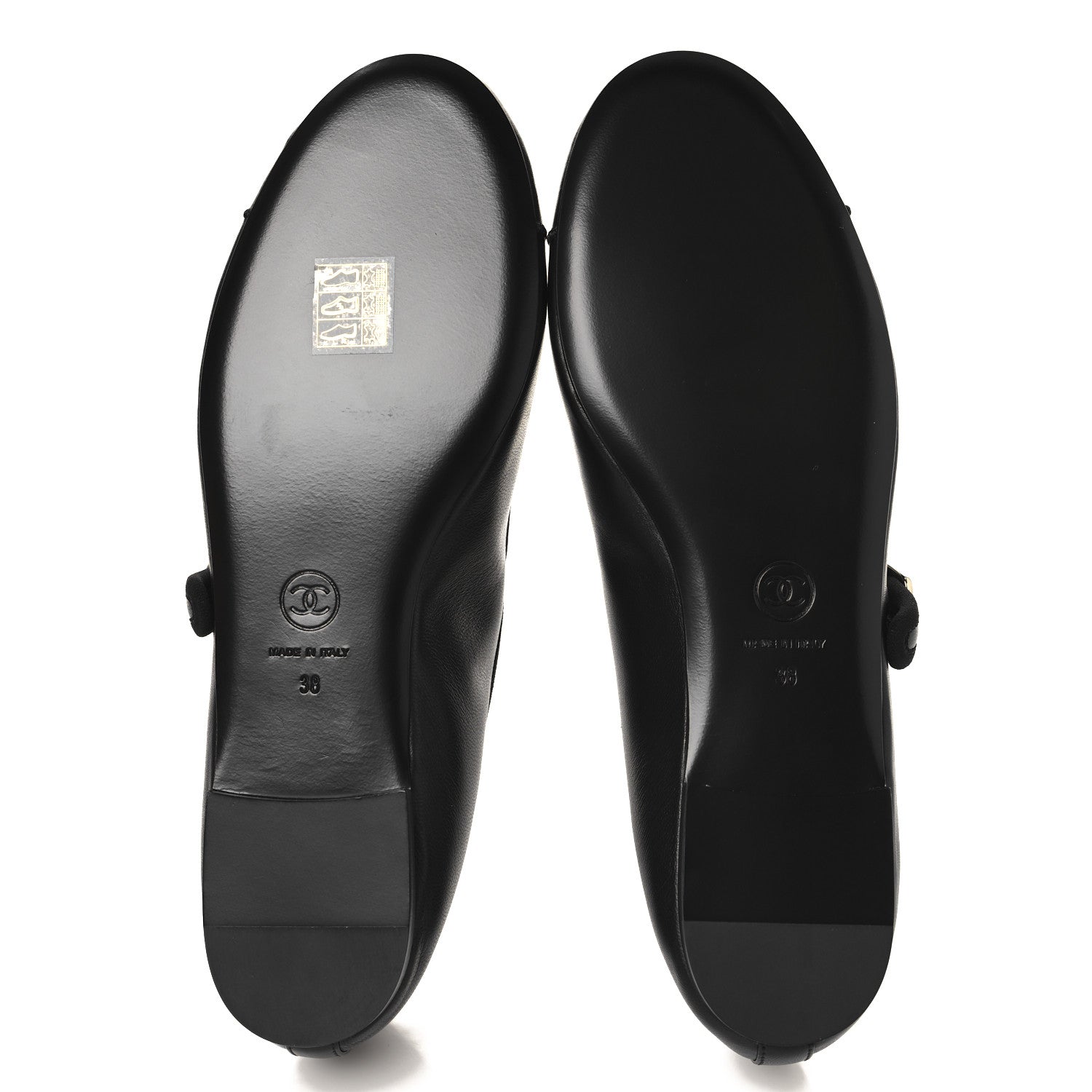 Chanel Lambskin Mary Jane Flats 38 Black 6 of 10