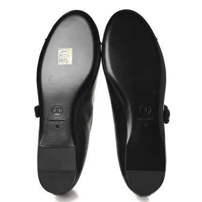 Chanel Lambskin Mary Jane Flats 38 Black 6 of 10