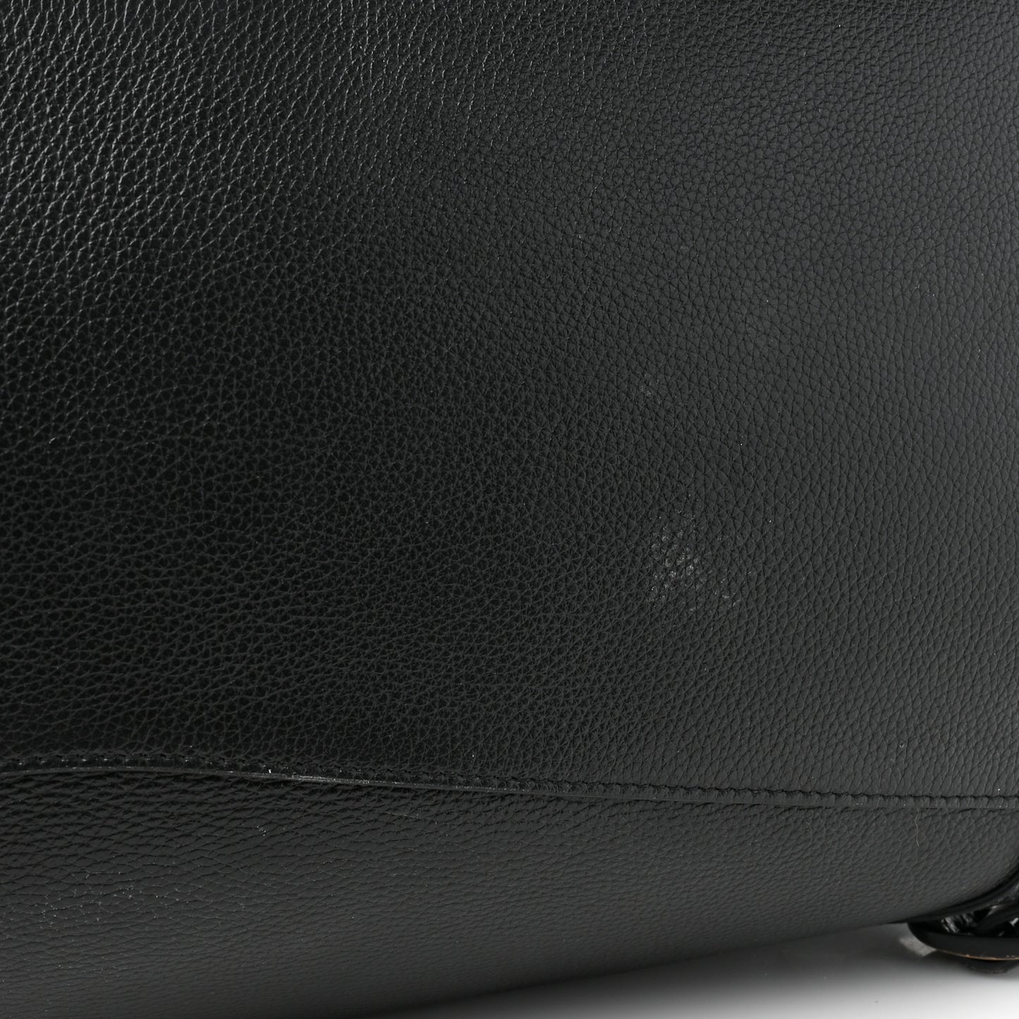 Grained Calfskin Neo Classic Black Hardware Large Top Handle Bag Black