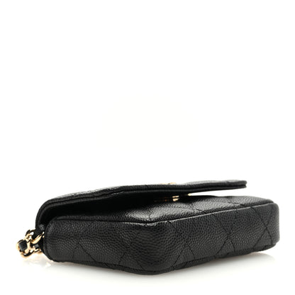 Chanel Caviar Quilted Belt Bag With Charms On Chain Black 4 of 11