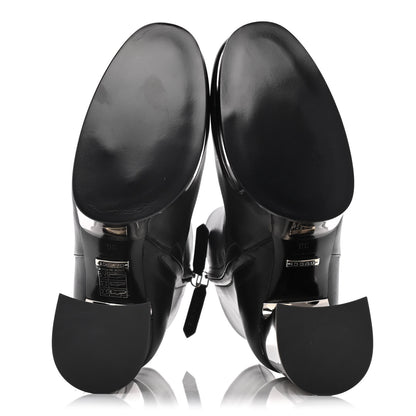 Gucci Malaga Kid Chrome Ankle Boots 36 Black 7 of 14