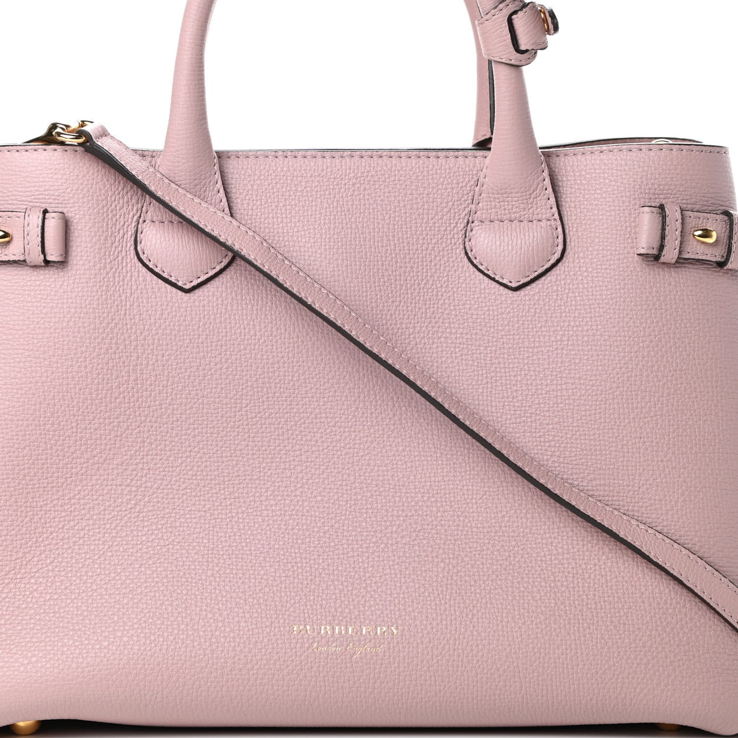 Grainy Calfskin House Check Medium Banner Tote Pale Orchid